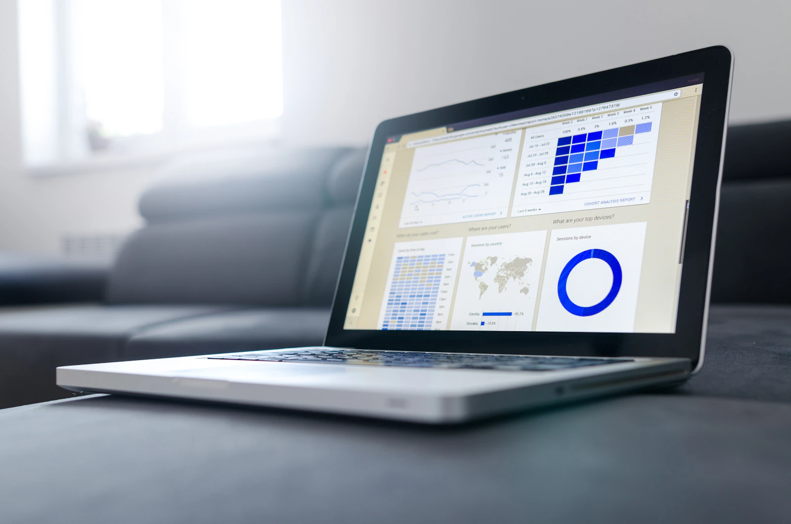 Professional data analytics workspace